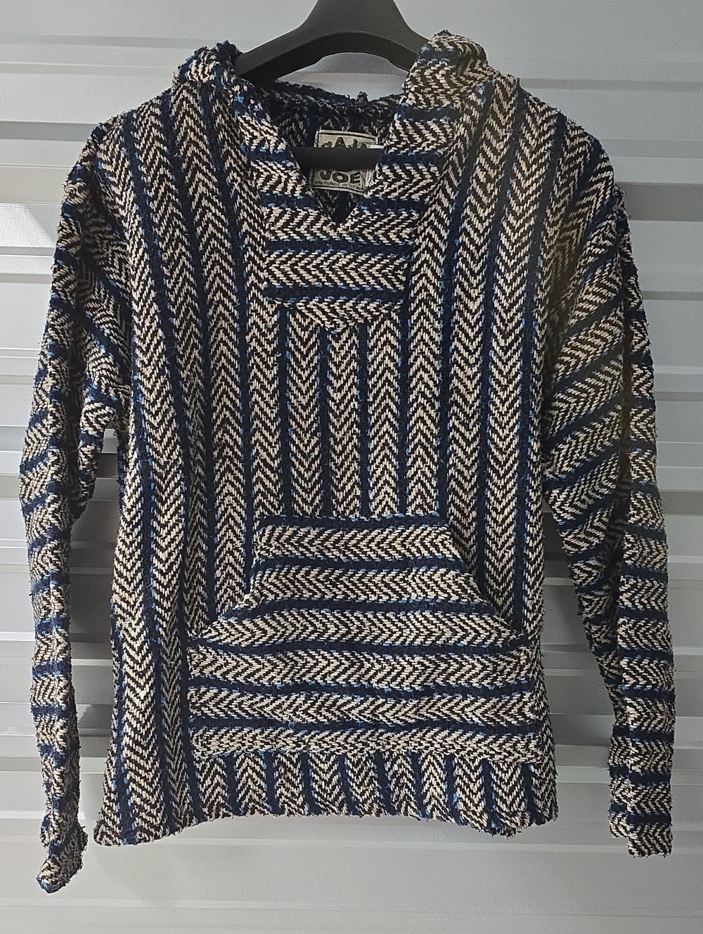 Striped Baja Crewneck Sweater — Navy & Cream